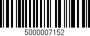 Código de barras (EAN, GTIN, SKU, ISBN): '5000007152'