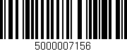 Código de barras (EAN, GTIN, SKU, ISBN): '5000007156'
