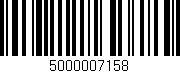 Código de barras (EAN, GTIN, SKU, ISBN): '5000007158'