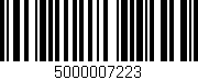 Código de barras (EAN, GTIN, SKU, ISBN): '5000007223'