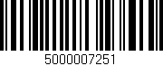 Código de barras (EAN, GTIN, SKU, ISBN): '5000007251'