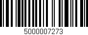 Código de barras (EAN, GTIN, SKU, ISBN): '5000007273'
