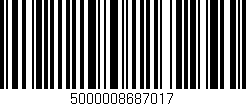 Código de barras (EAN, GTIN, SKU, ISBN): '5000008687017'