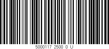 Código de barras (EAN, GTIN, SKU, ISBN): '5000117_2500_0_U'