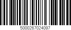 Código de barras (EAN, GTIN, SKU, ISBN): '5000267024097'