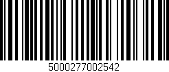 Código de barras (EAN, GTIN, SKU, ISBN): '5000277002542'