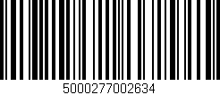 Código de barras (EAN, GTIN, SKU, ISBN): '5000277002634'