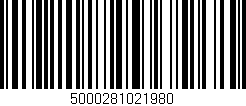 Código de barras (EAN, GTIN, SKU, ISBN): '5000281021980'
