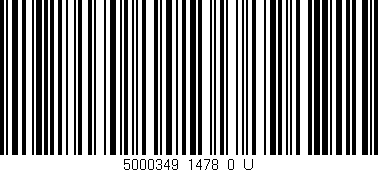 Código de barras (EAN, GTIN, SKU, ISBN): '5000349_1478_0_U'
