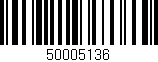 Código de barras (EAN, GTIN, SKU, ISBN): '50005136'