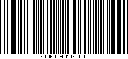 Código de barras (EAN, GTIN, SKU, ISBN): '5000649_5002863_0_U'