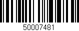 Código de barras (EAN, GTIN, SKU, ISBN): '50007481'