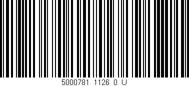 Código de barras (EAN, GTIN, SKU, ISBN): '5000781_1126_0_U'