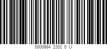 Código de barras (EAN, GTIN, SKU, ISBN): '5000994_2202_0_U'