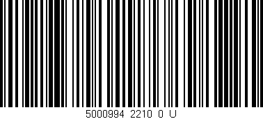 Código de barras (EAN, GTIN, SKU, ISBN): '5000994_2210_0_U'
