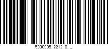 Código de barras (EAN, GTIN, SKU, ISBN): '5000995_2212_0_U'