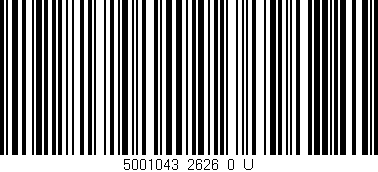 Código de barras (EAN, GTIN, SKU, ISBN): '5001043_2626_0_U'