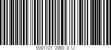 Código de barras (EAN, GTIN, SKU, ISBN): '5001121_2980_0_U'