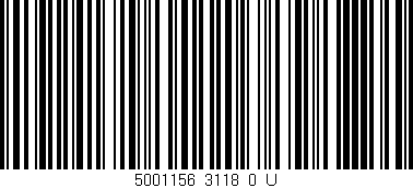 Código de barras (EAN, GTIN, SKU, ISBN): '5001156_3118_0_U'