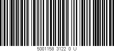 Código de barras (EAN, GTIN, SKU, ISBN): '5001158_3122_0_U'