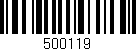Código de barras (EAN, GTIN, SKU, ISBN): '500119'