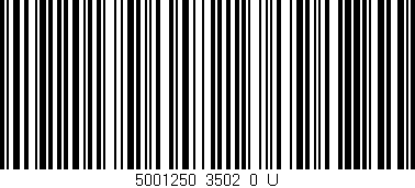 Código de barras (EAN, GTIN, SKU, ISBN): '5001250_3502_0_U'