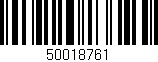 Código de barras (EAN, GTIN, SKU, ISBN): '50018761'