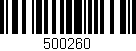 Código de barras (EAN, GTIN, SKU, ISBN): '500260'