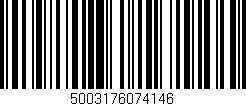 Código de barras (EAN, GTIN, SKU, ISBN): '5003176074146'