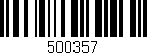 Código de barras (EAN, GTIN, SKU, ISBN): '500357'