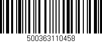 Código de barras (EAN, GTIN, SKU, ISBN): '500363110458'