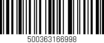 Código de barras (EAN, GTIN, SKU, ISBN): '500363166998'