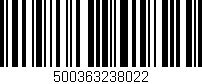 Código de barras (EAN, GTIN, SKU, ISBN): '500363238022'