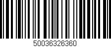 Código de barras (EAN, GTIN, SKU, ISBN): '50036326360'