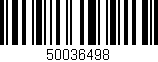Código de barras (EAN, GTIN, SKU, ISBN): '50036498'
