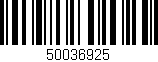 Código de barras (EAN, GTIN, SKU, ISBN): '50036925'