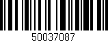 Código de barras (EAN, GTIN, SKU, ISBN): '50037087'