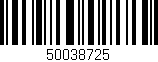 Código de barras (EAN, GTIN, SKU, ISBN): '50038725'