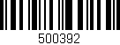Código de barras (EAN, GTIN, SKU, ISBN): '500392'