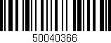 Código de barras (EAN, GTIN, SKU, ISBN): '50040366'