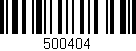 Código de barras (EAN, GTIN, SKU, ISBN): '500404'
