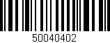 Código de barras (EAN, GTIN, SKU, ISBN): '50040402'