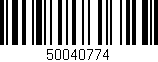 Código de barras (EAN, GTIN, SKU, ISBN): '50040774'