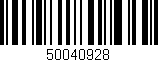 Código de barras (EAN, GTIN, SKU, ISBN): '50040928'
