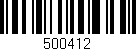 Código de barras (EAN, GTIN, SKU, ISBN): '500412'