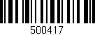 Código de barras (EAN, GTIN, SKU, ISBN): '500417'