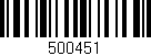 Código de barras (EAN, GTIN, SKU, ISBN): '500451'