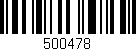 Código de barras (EAN, GTIN, SKU, ISBN): '500478'