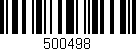 Código de barras (EAN, GTIN, SKU, ISBN): '500498'