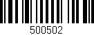 Código de barras (EAN, GTIN, SKU, ISBN): '500502'